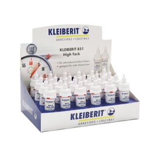 851.0 Sekundenklebstoff, High Tack Display-Karton mit 24 Flaschen je 0,02 kg