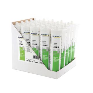 594.0 N Silikon Dichtstoff, Suprasil - farblos Karton mit 25 Kartuschen je 0,319 kg