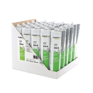 594.2 N Silikon Dichtstoff, Suprasil - grau Karton mit 25 Kartuschen je 0,319 kg