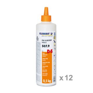 507.9 1K PUR Leim D4 Karton mit 12 Flaschen je 0,5 kg