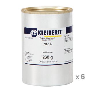 707.6.10 PUR Kantenschmelzklebstoff - weiß Karton mit 6 Aludosen je 0,26 kg